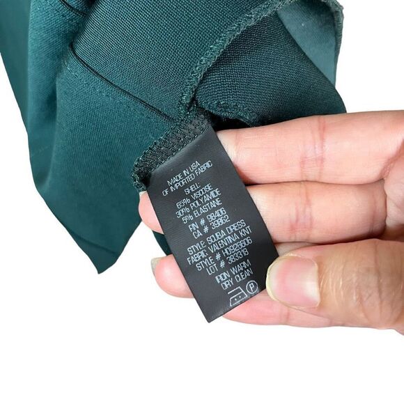 Theory Scuba Catalina Knit Long Sleeve Green Dress Size Large - Picture 6 of 10